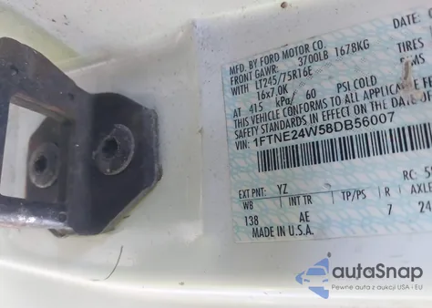 2008 Ford E-250 Commercial/Recreational from USA, damaged, VIN 1FTNE24W58DB56007